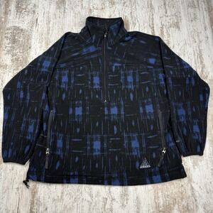 Vintage 90s Nike ACG Printed 1/2 Zip Fleece Jacket All Conditions Gear Sz M